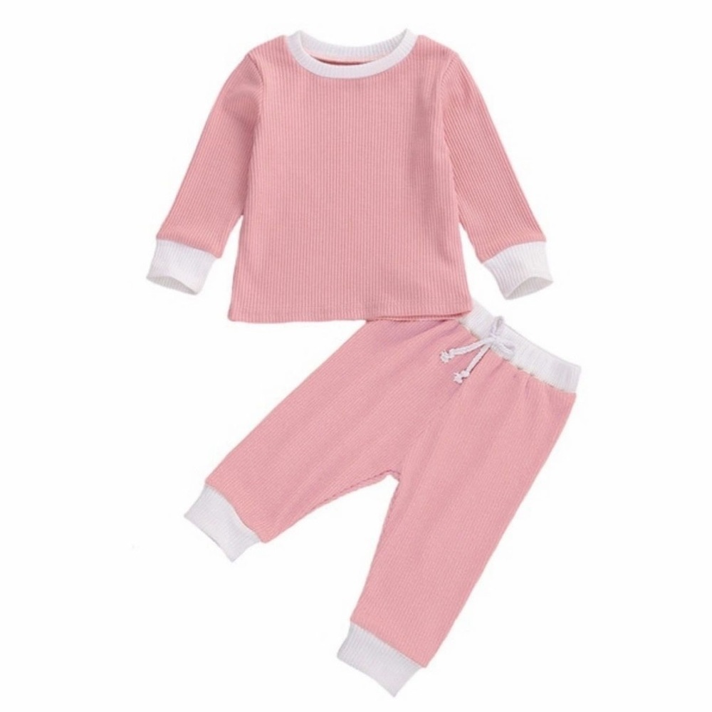 PINK | Baby toddler ribbed set